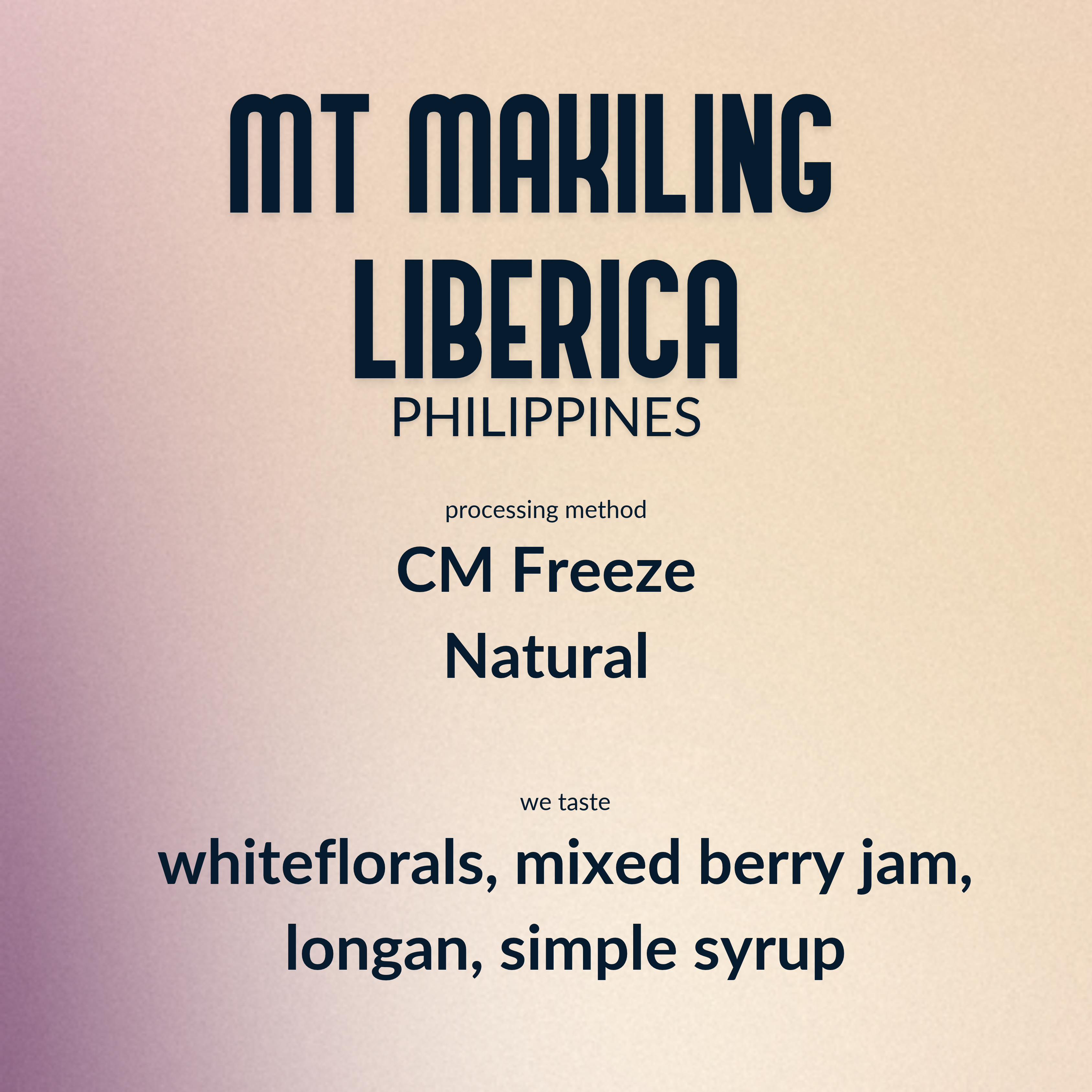 Mt Makiling Liberica - CM Freeze Natural