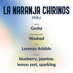 Gesha Washed La Naranja Chirinos Peru